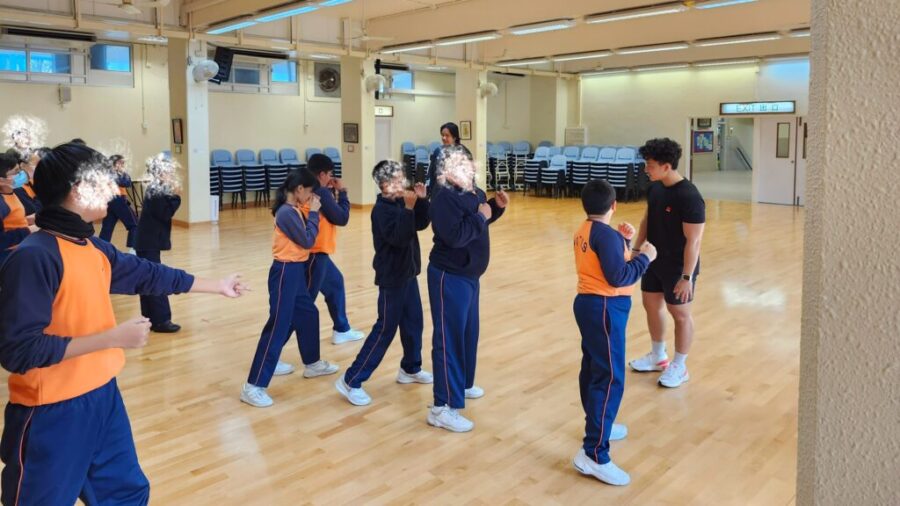 Boxing and Fitness Activity at Primary School