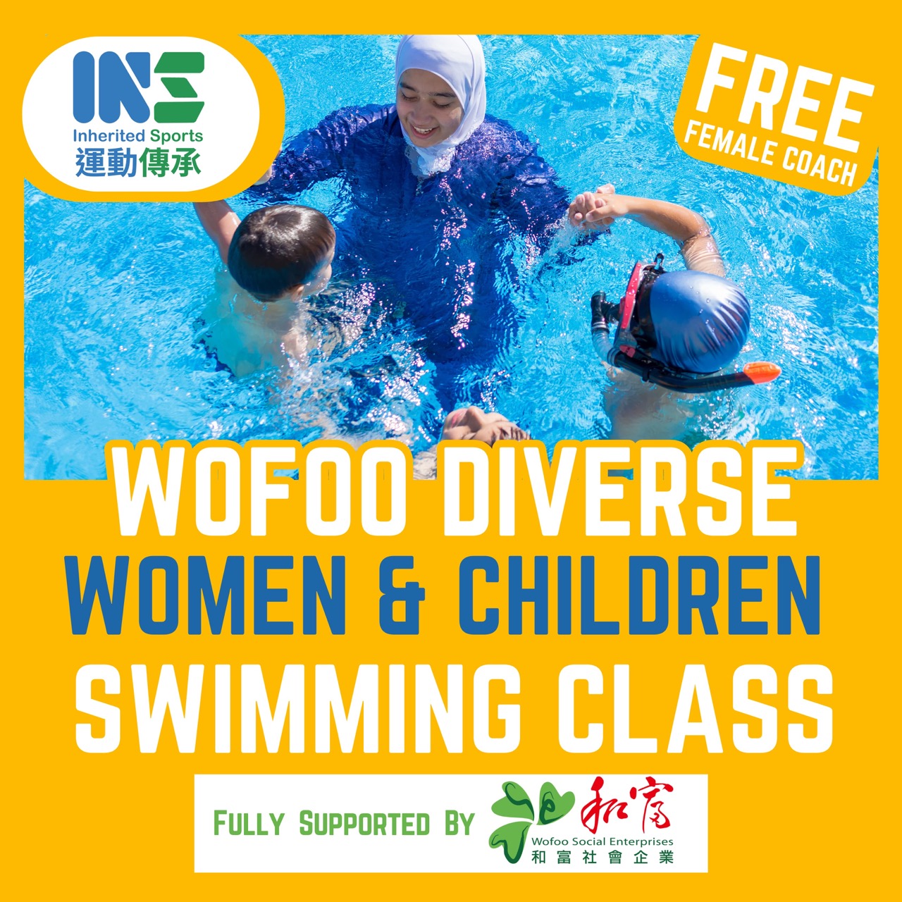 Wofoo Diverse Women and Children Swimming Class